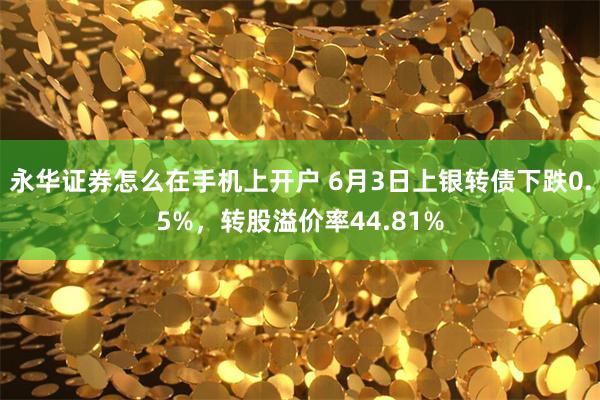 永华证券怎么在手机上开户 6月3日上银转债下跌0.5%，转股溢价率44.81%